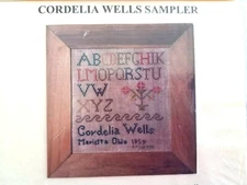 Little Sampler Collection CORDELLA WELLS SAMPLER cross stitch pattern Sealed