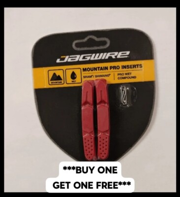 Jagwire Road Pro S Bremsbelageinlagen für nasse Bedingungen SRAM/Shimano, rot *BOGOF