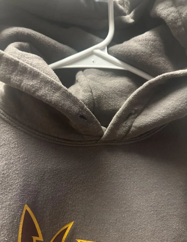 Arizona Sun Devils Sudadera Unisex Pequeña Gris Sudadera con Capucha Gildan Foto 2 de 4