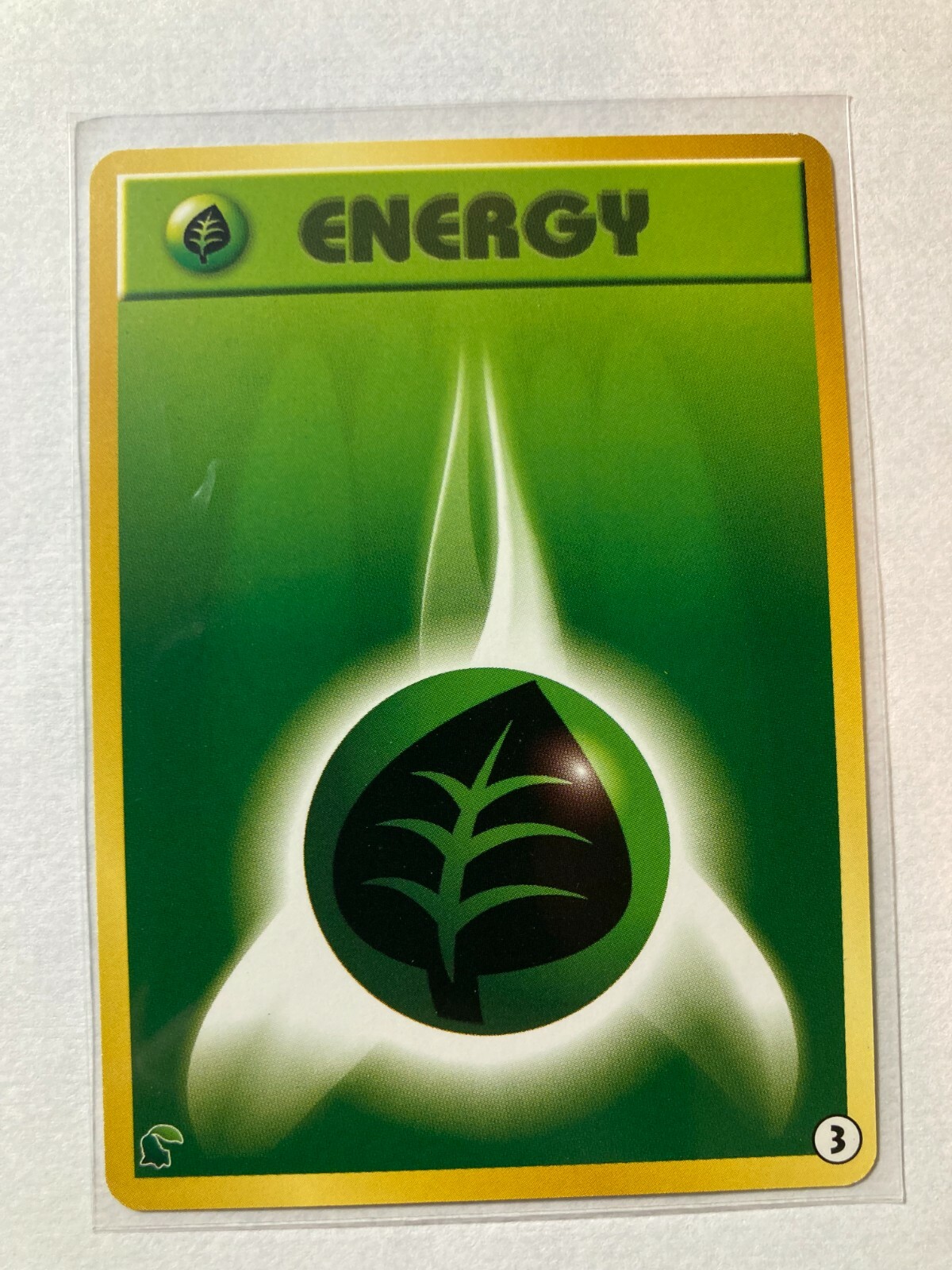 Pokemon Card Grass Leaf Energy 3 Chikorita Half Deck Neo Intro Pack NM
