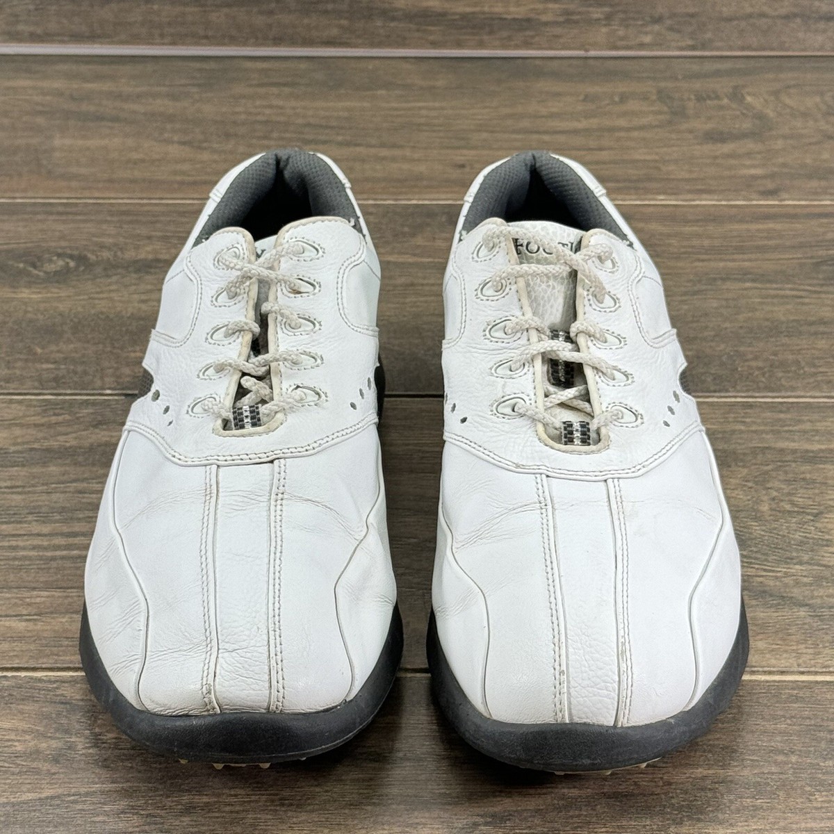 FootJoy Superlites White Leather Golf Shoes Cleats Mens Size 10 M Lace Up Footjoy Superlites for sale - eBay main image 2