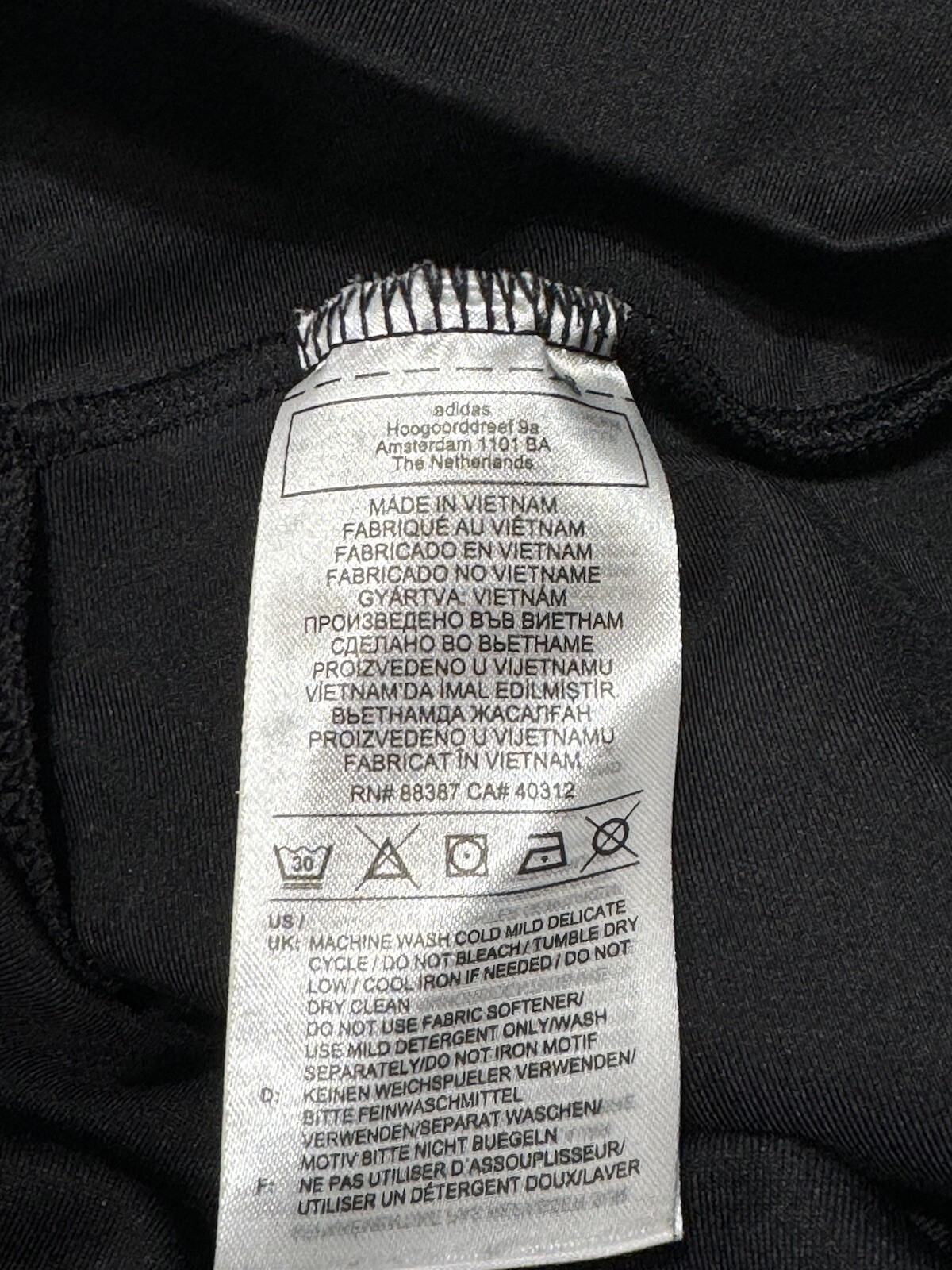 Adidas Aeroready Cropped Leggings Womens Small Black 3 Stripe Mid Rise thumbnail 10