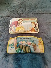 vintage Japanese needle cards set of 2