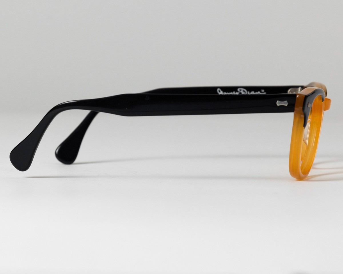 VTG 80s NOS SHADY CHARACTER JAMES DEAN 2 TONE BLACK YELLOW VTG 80s NOS SHADY CHARACTER JAMES DEAN 2 TONE BLACK YELLOW