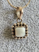 Silpada 18" Silver Necklace With White Pearl Pendant