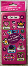 JENNA name Personalized Stickers 10 Sheets 15 Designs 150 Stickers NEW 