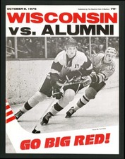 1976 FIRST HOCKEY GAME 1977 WISCONSIN BADGERS NCAA CHAMPIONS VERSUS ALUMNI 10/8