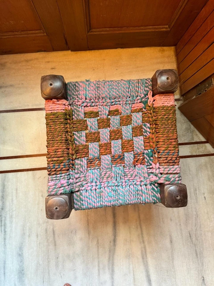 Elegant Stuhl, Handgefertigt Barhocker, Ottomane Stühle, Heim Dekor, Jute Stuhl - Bild 4 von 4