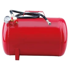 Horizontal Portable Steel Air Tank with Tire Air Chuck, 5 Gallon Capacity