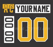 Kingston Frontenacs Customized Number Kit For 2016-2017 Black Uniform