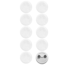 10PCS Blank Pinback Buttons 2.25" Round Badge Craft Supplies for DIY Projects