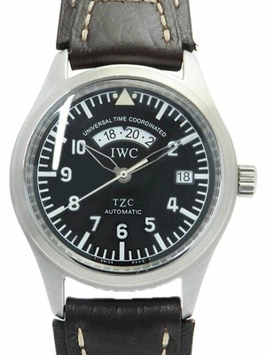 IWC Pilot Watch UTC IW325101 Stainless Steel 39mm Automatic Black Men's #T203