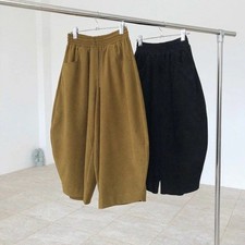 Women Japanese Loose Wide Legs Cropped Harem Pants Casual Bloomers Trousers  SML  