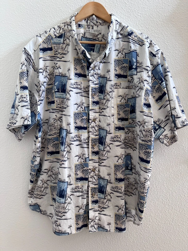 Camisa Hawaiana Honolulu Para Hombre 2X Algodón Tropical Playa Abotonada Estampado Aloha Foto 2 de 4