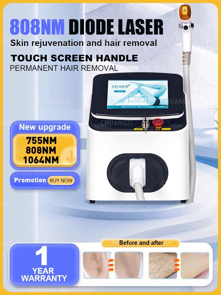808 Diode Laser Hair Removal Yag 755 808 1064 Diode Laser Hair Removal Machine