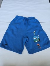 Nike Boys Blue Graphic Fleece Shorts Size M Drawstring Casual Athletic