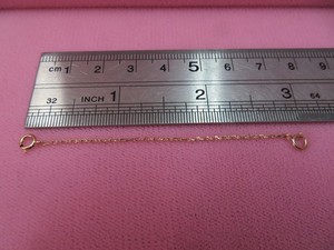 3" 14K Solid Yellow Gold Safety Chain Extender w/14k 4.5mm Spring Clasp