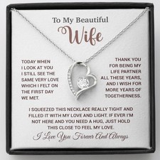 To My Wife Necklace, Wife Gift From Husband, Wife Husband Necklace
