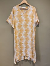 Apricot Women's Printed Midi Kaftan Dress Mustard Size 10 RRP £35