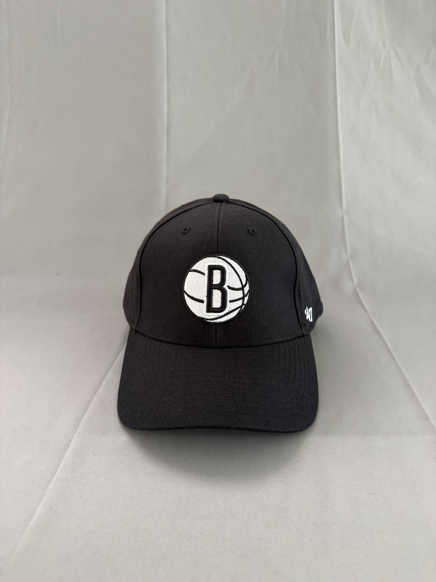 '47 Brand Brooklyn Nets Baseball Cap Snapback Black One Size NBA Retro
