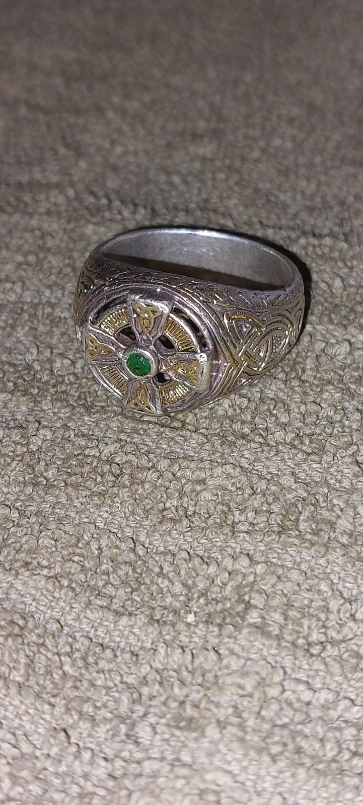 Celtic Cross Ring Sterling Silver - image 1