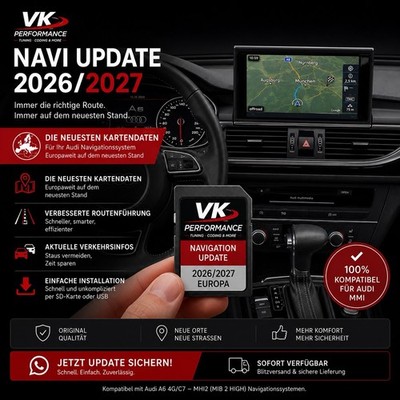   Audi A6 A7 4G C7 Navi Update Europa 2026/2027 MMI MHI2 Kartenupdate SD Karte