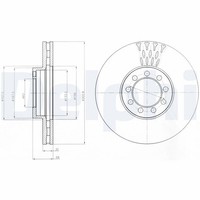 2X Bremsscheibe Delphi BG9062 FüR Iveco Daily 4 6 Bus 5 35C15 40C15 45C15 50C15