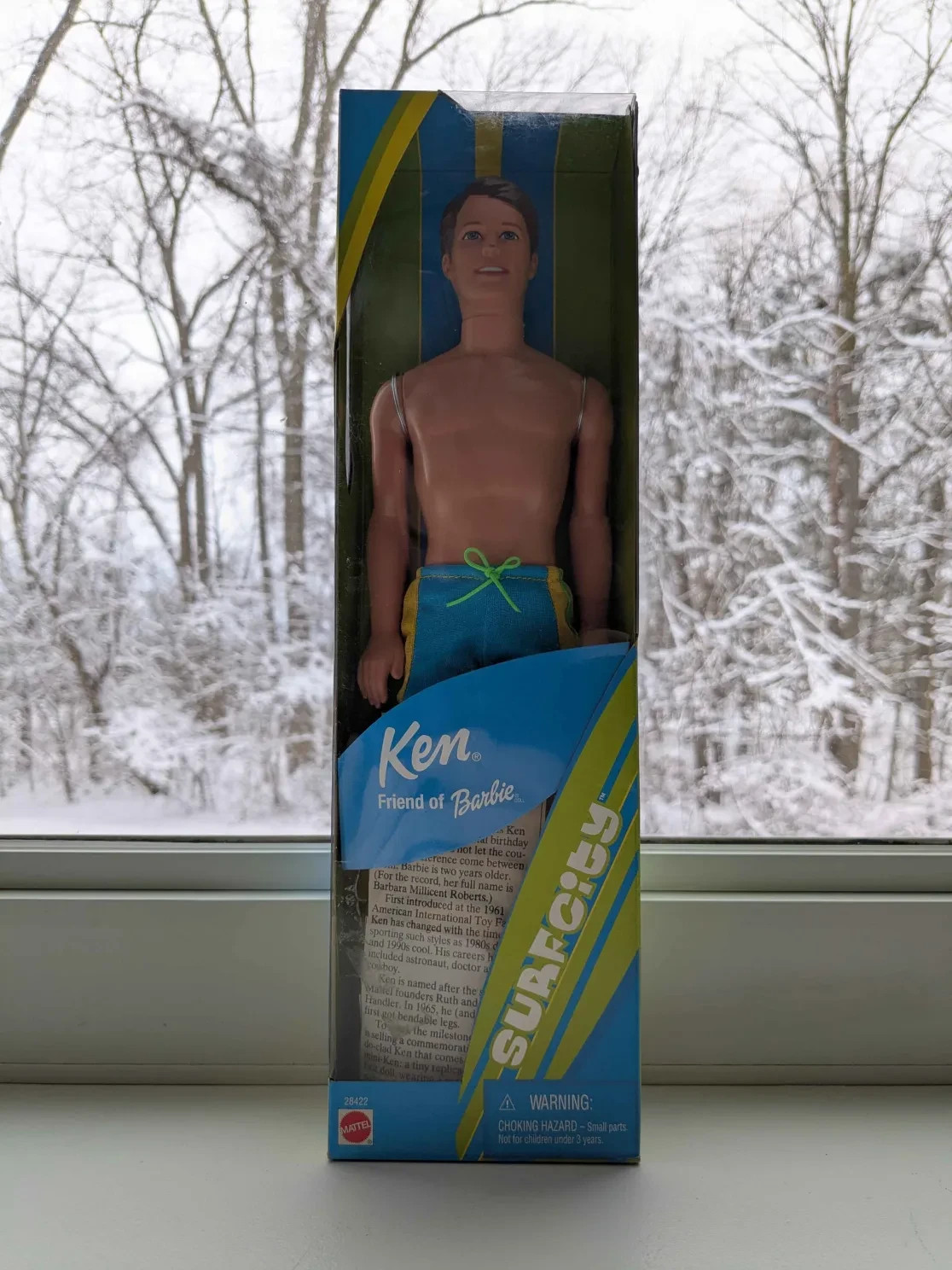 Vintage Ken Barbie Doll Surf City Doll by Mattel 2000 New In Box Blue Eyes