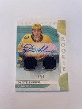 2019-20 Upper Deck Artifacts #166 Dante Fabbro #/99 Auto Materials Gold Auto