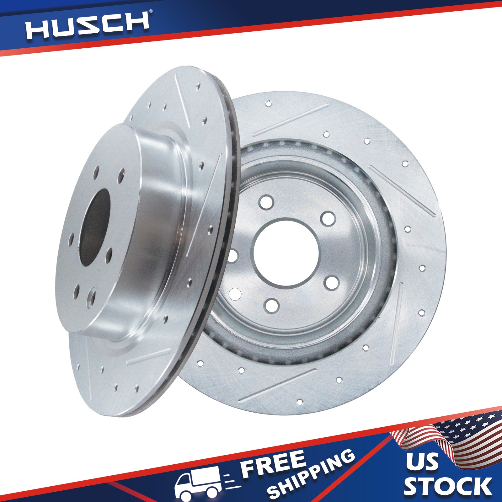 12.13" (308mm) Rear Drilled Disc Brake Rotors for 2009 - 2023 NISSAN MAXIMA