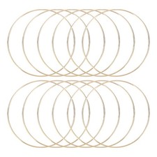 12 Pcs Dream Catcher Rings,6.3 Inch Macrame Hoops Rings,Gold