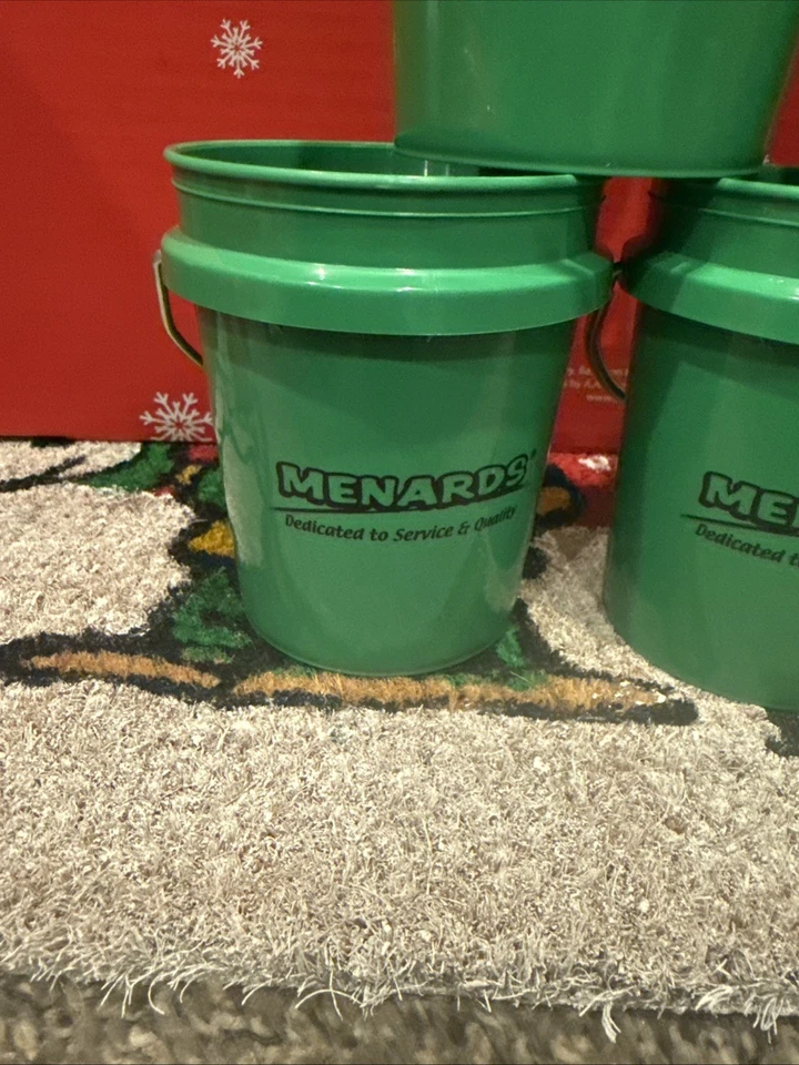 ¡NUEVO! Juego de 5 mini cubo de pintura Menards 400 ml con mango de acero Foto 3 de 3