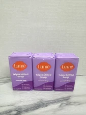 Lume Triple Milled Soap LAVENDER SAGE Three 5 oz Bars