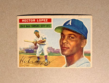 1956 Topps White Back #16 Hector Lopez Vintage Rookie Baseball Cards. VGEX