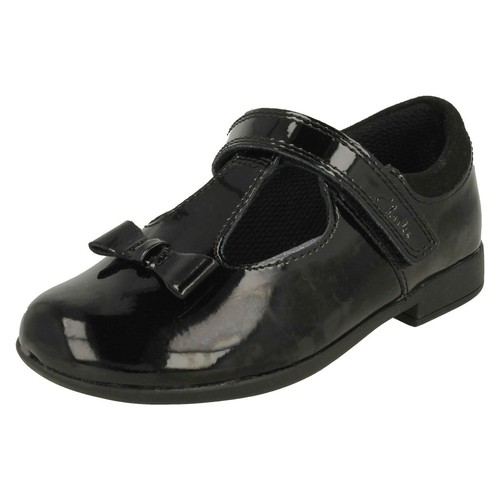 Chaussures D'école Clarks Noires Pour Bébé Garçon - Taille 7 1/2 F - Occasion (déjà Portées)
