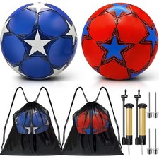 2 Pack Operation Christmas Deflated Soccer with Pump for Size 3,Size 4,Size 5...