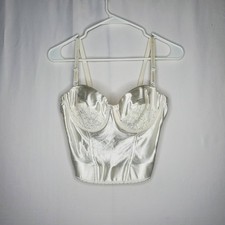 Vtg 70s Rendezvous Maidenform Bustier 36C Satin Angel Angelcore Fairy Coquette
