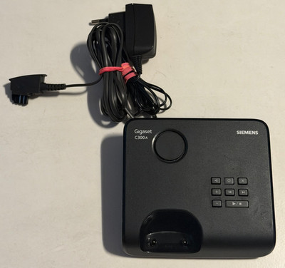 Gigaset C300A Telefon Basisstation mit AB ersatz Schwarz Anrufbeantworter C300