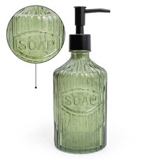 Glass Soap Dispenser Pump Hand Wash Refill Bottle Apothecary Modern Home Decor