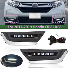 For 2017 2018 2019 Honda CRV CR-V LED Daytime Running Light Fog Lamps Pair LH RH