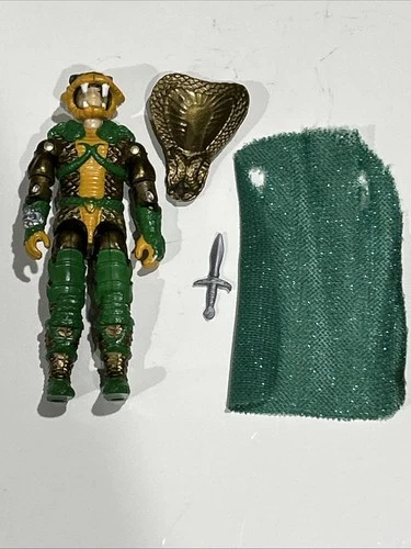 Serpentor V1 G.I. Joe 1986 Hasbro Cape, Knife, Head Dress, Teeth intact
