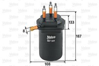 Kraftstofffilter Valeo 587531 Leitungsfilter FüR Renault JM0 LM0 Megane ScÉNic 2