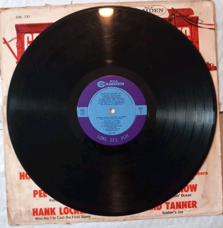 🎤 🎶 Grand Ole Country Hits Vinyl LP 1963 Eddy Arnold Chet Atkins RCA Camden  - Image 2 of 4