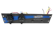 Go Jotto Havis USB & Cigarette Lighter Plugs with 2 inch Blank Police Console