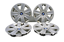 Set Caps 4x Wheel Trims BMW 3 Series 16" E90 E91 E92 E93 6760469 Heavily Scratched