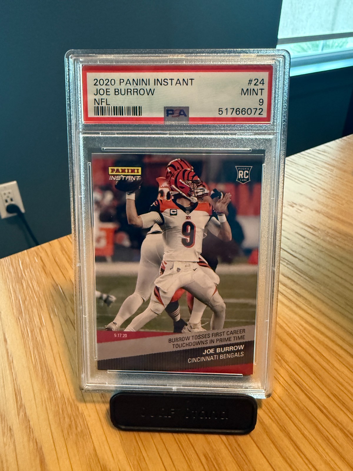 2020 Panini Instant JOE BURROW /1381 RC PSA 9 MINT Rookie Card
