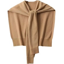 Women Sweater Shawl Wrap Knitted Knotted Travel Casual Scarf Cape Top