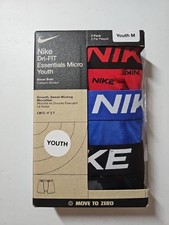 Nike Dri Fit Boys Boxer Briefs Youth Medium 3 Pack