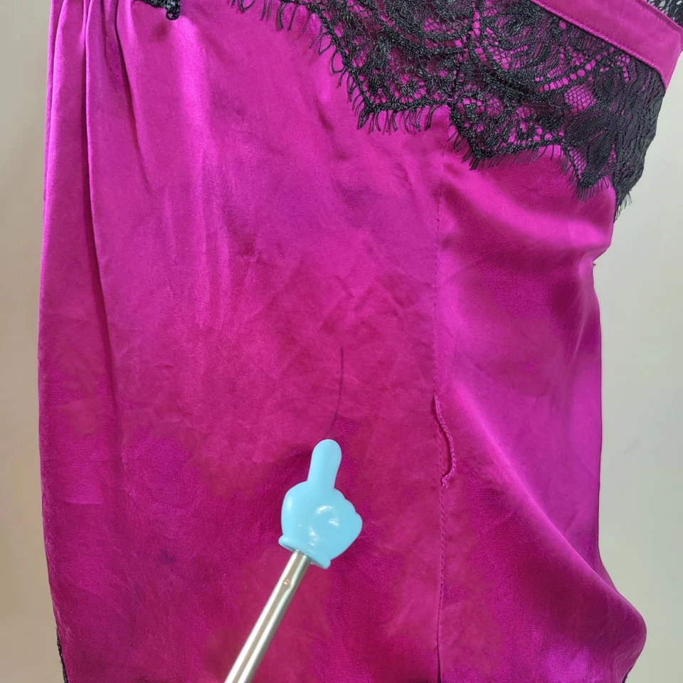 Camisola Bebe vintage para mujer XS rosa correas de encaje fluido Babydoll Y2K Fairy Whimsy Foto 4 de 4