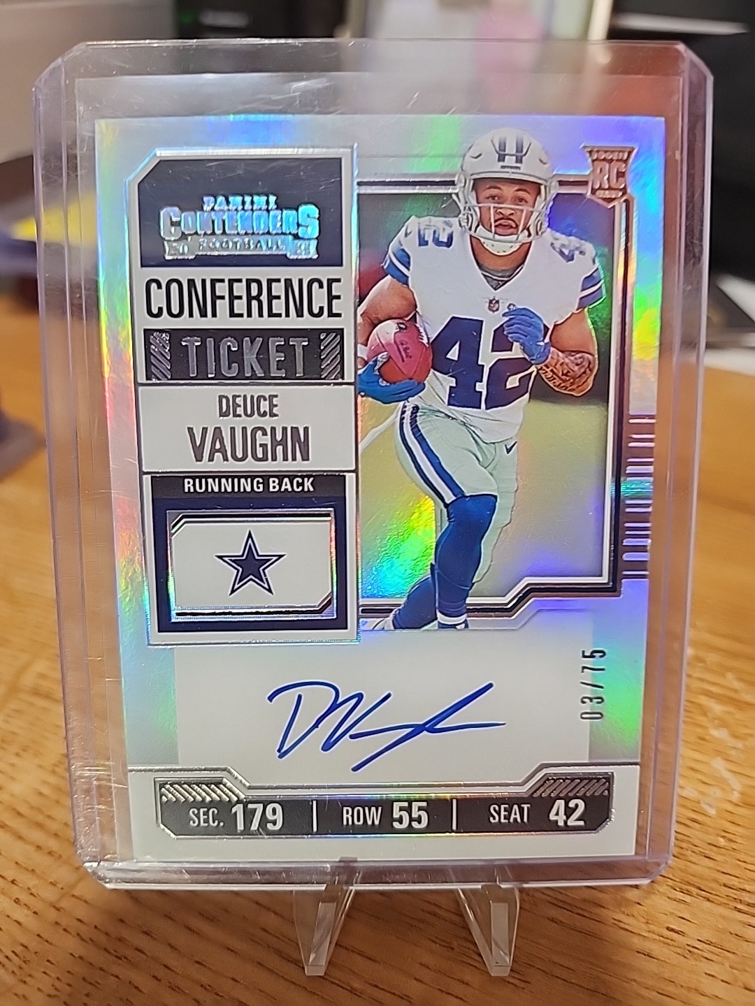 2023 Panini Contenders  Rookie Ticket Deuce Vaughn Auto 3/75